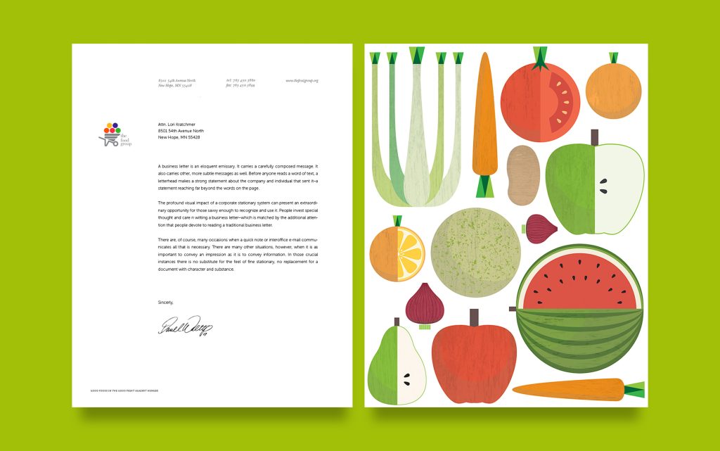 Branding design for the food group