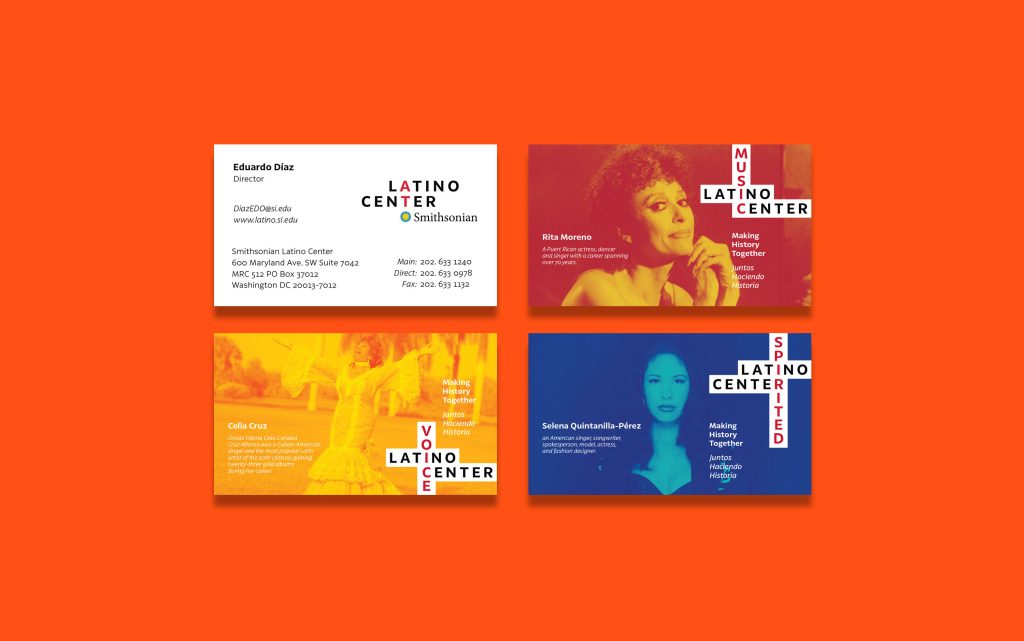 Latino business card design for Smithsonian 