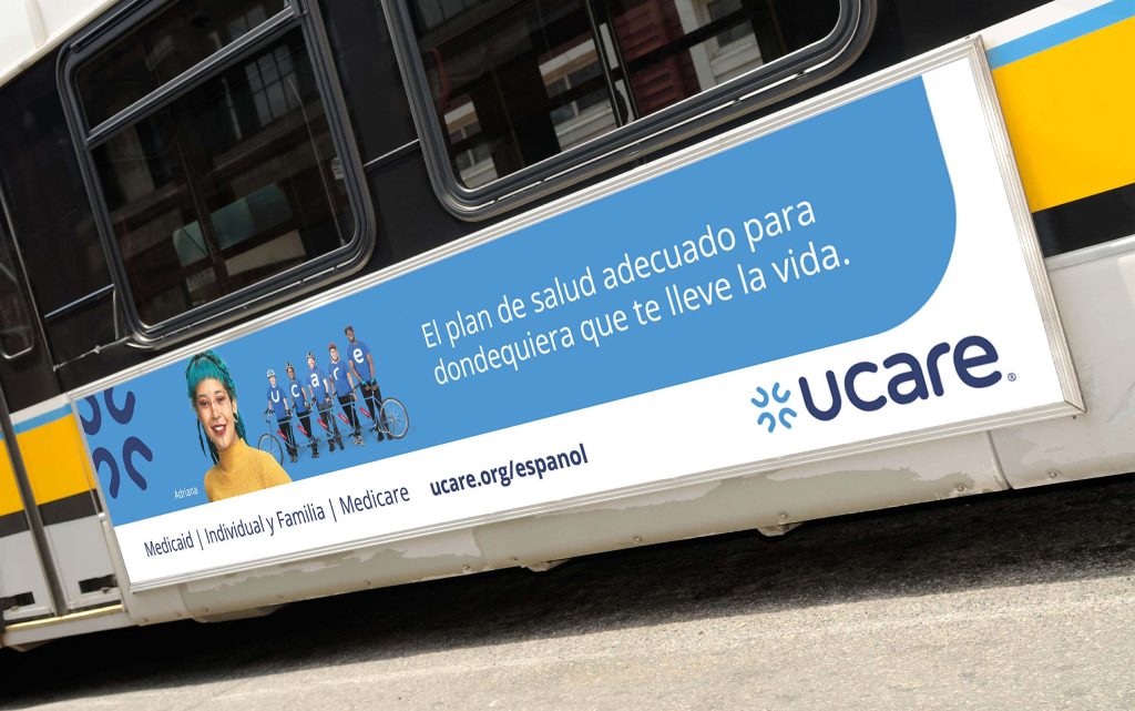 Multicultural bus advertisement design for UCare
