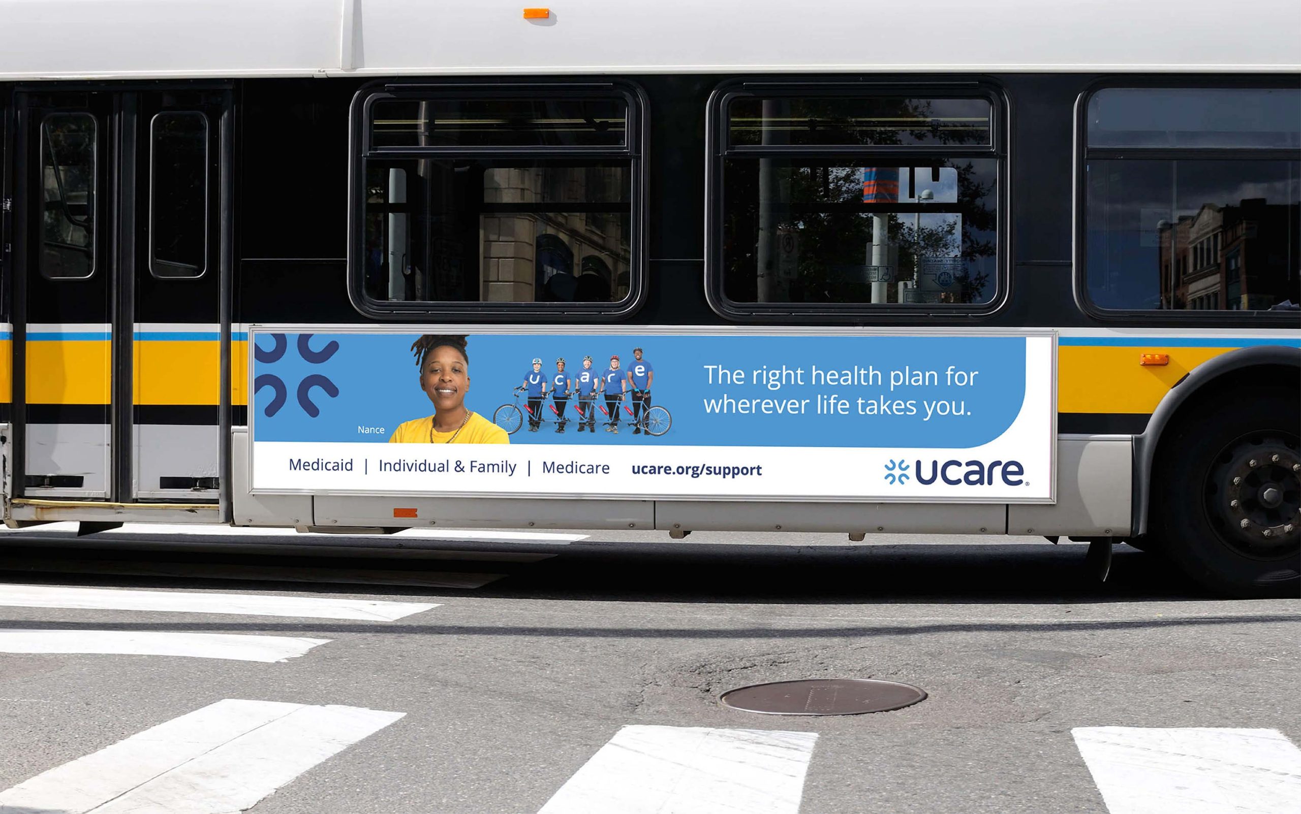 Multicultural bus graphic for UCare