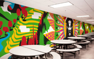 Mural In the Hmong College prep academy cafeteria