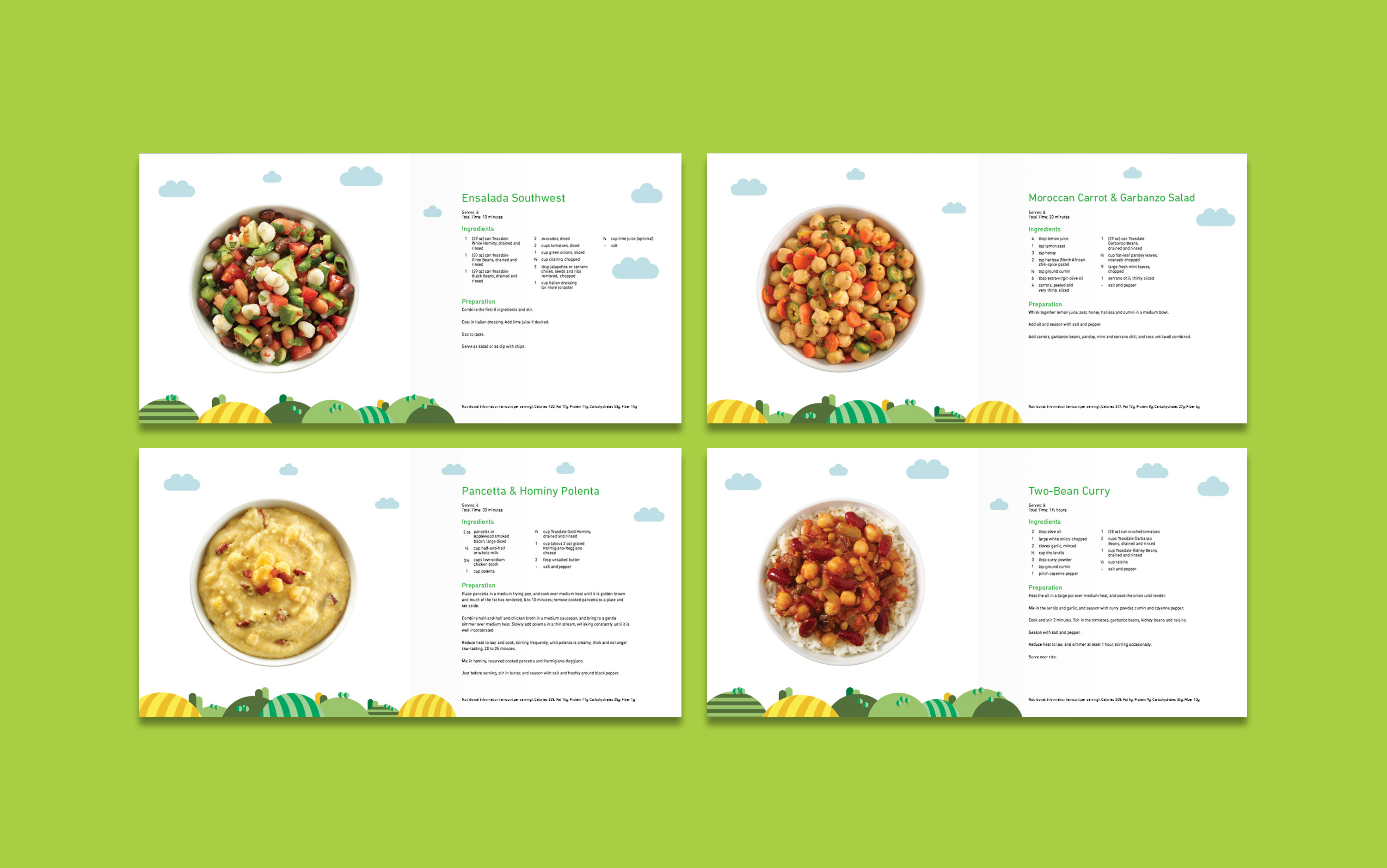 Recipe book design for Teasdale foods