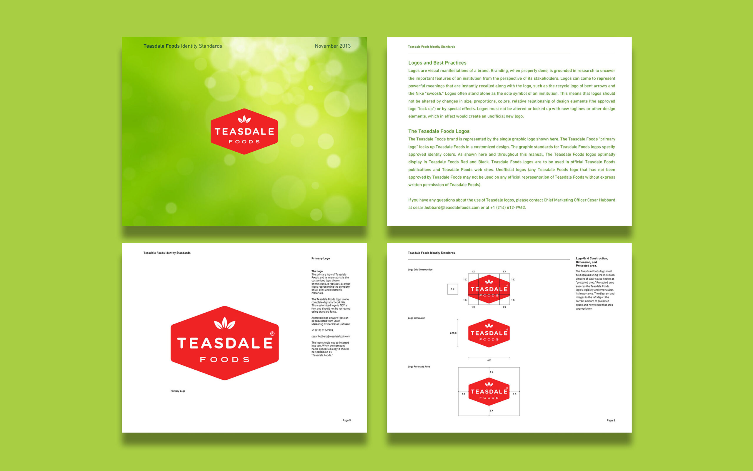 Brand guide for Teasdale foods