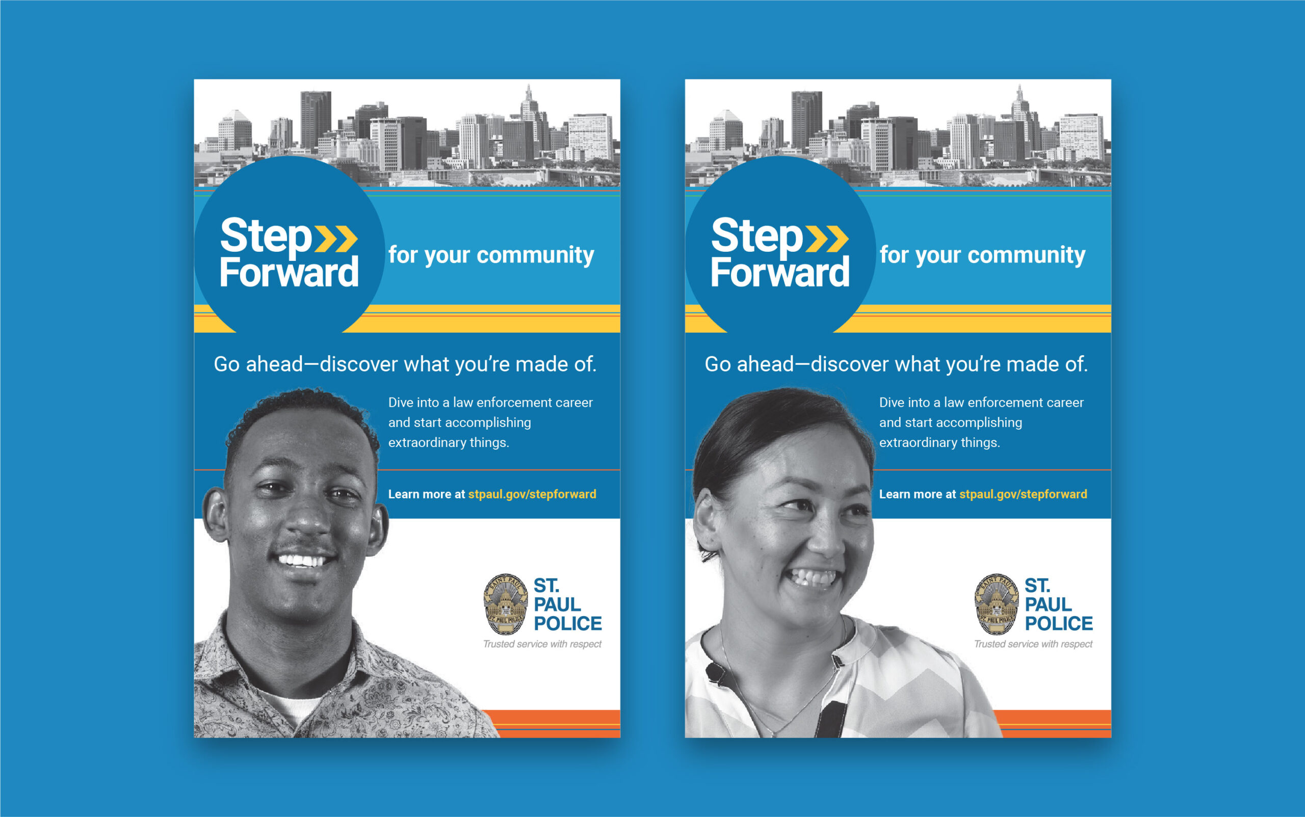Multicultural campaign posters for Saint Paul Police Department