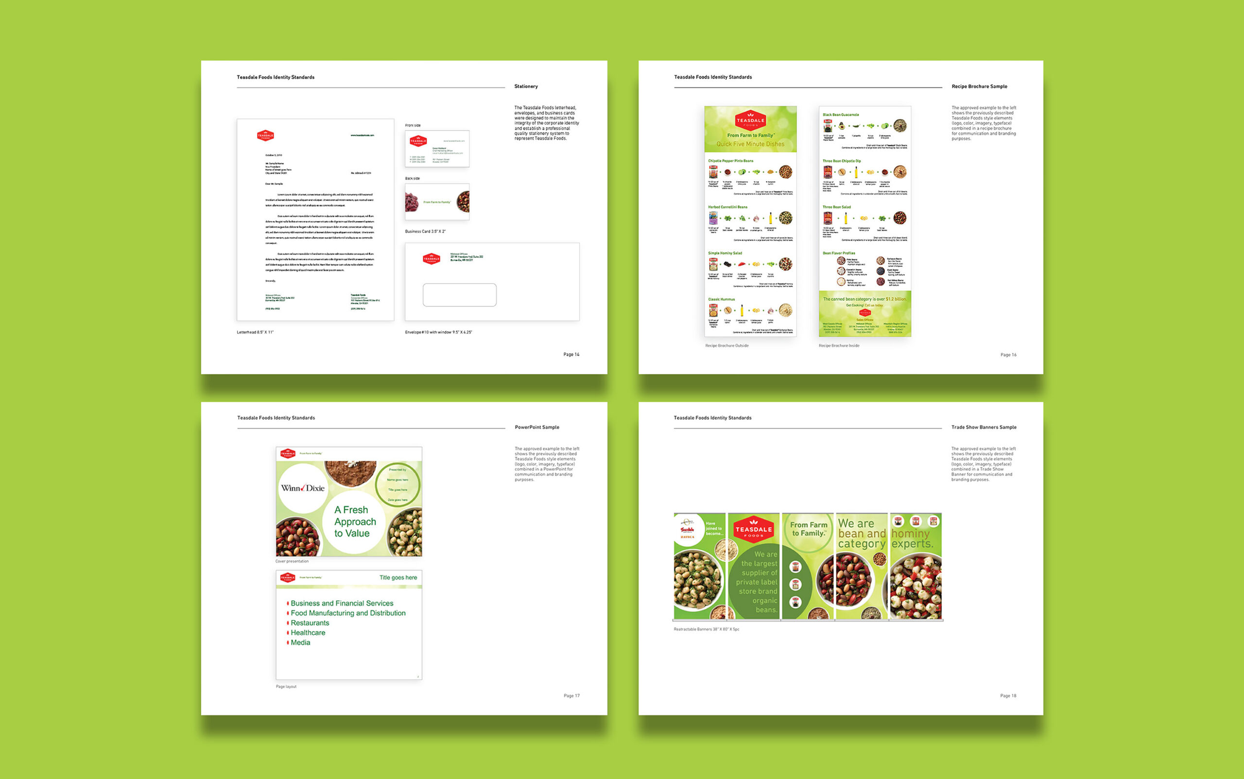 Brand guide for Teasdale foods