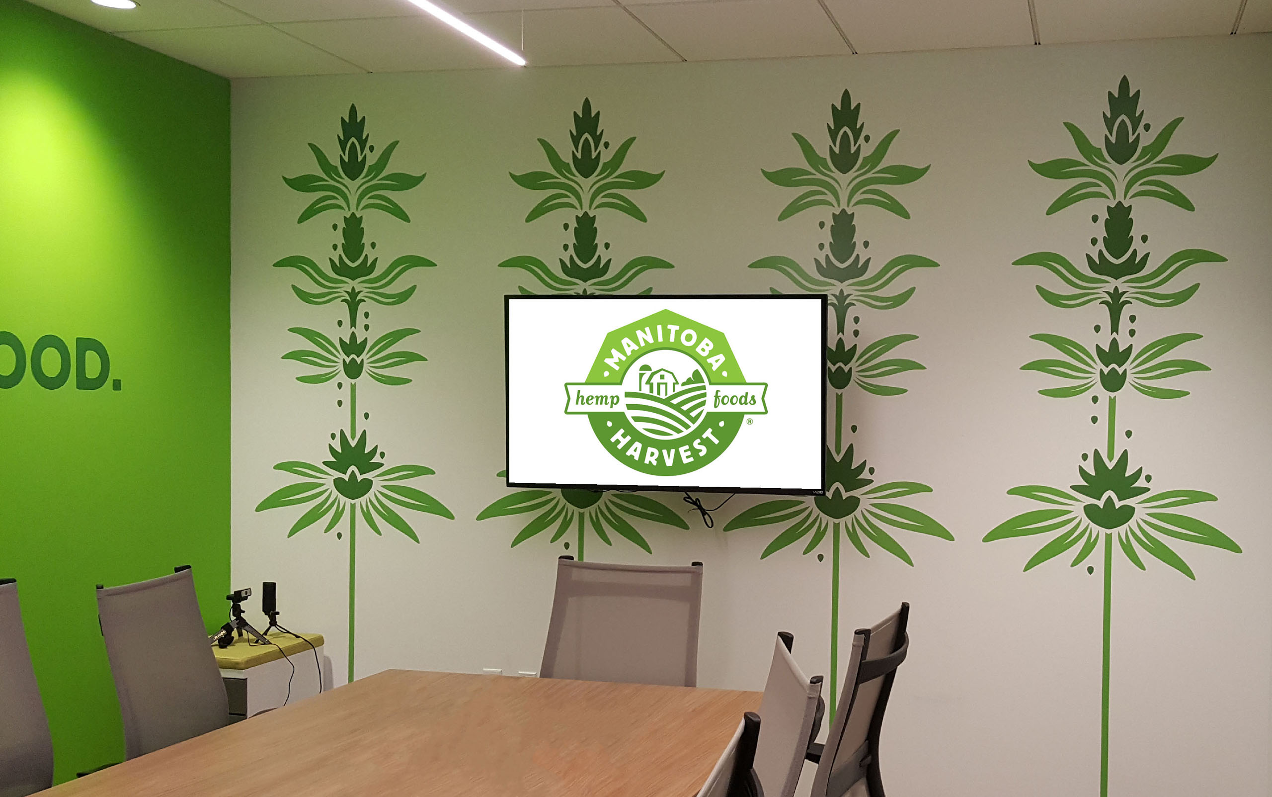 Office wall graphics for Manitoba Harvest