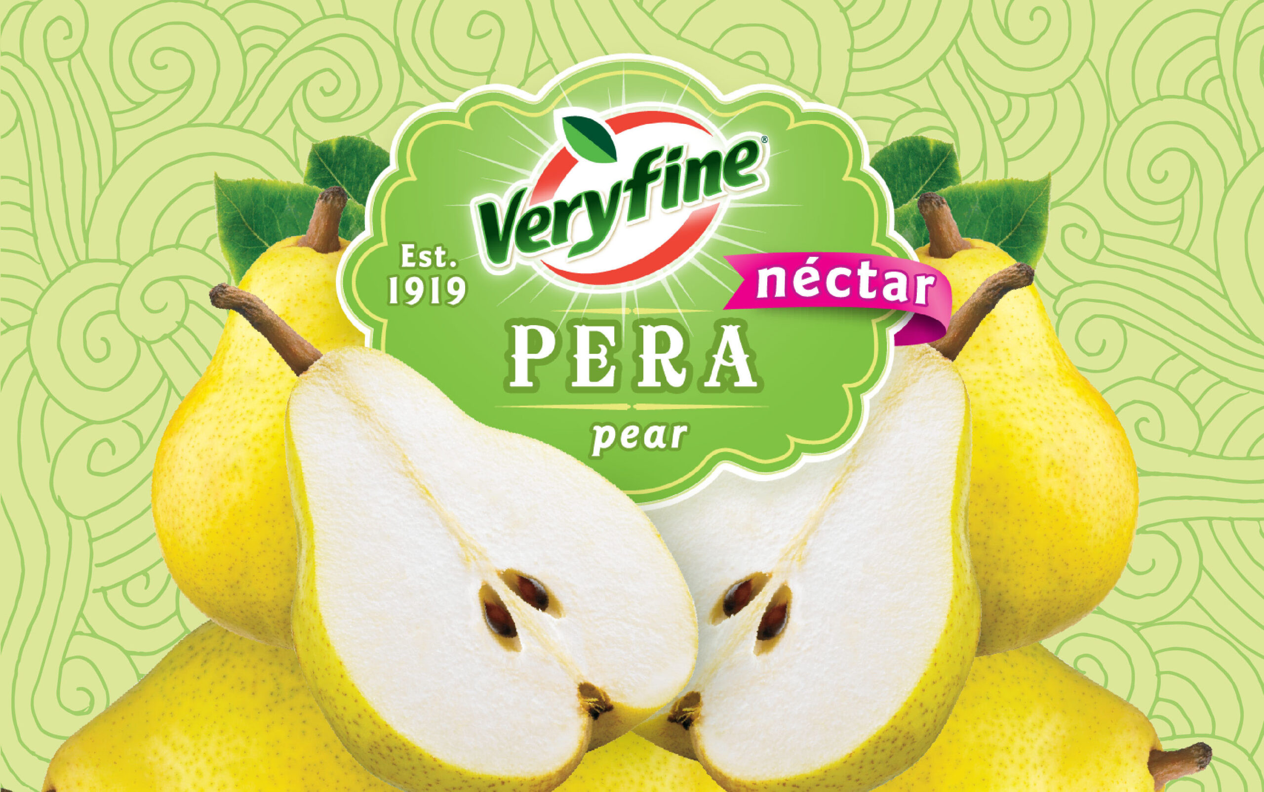 pear flavored juice Label design