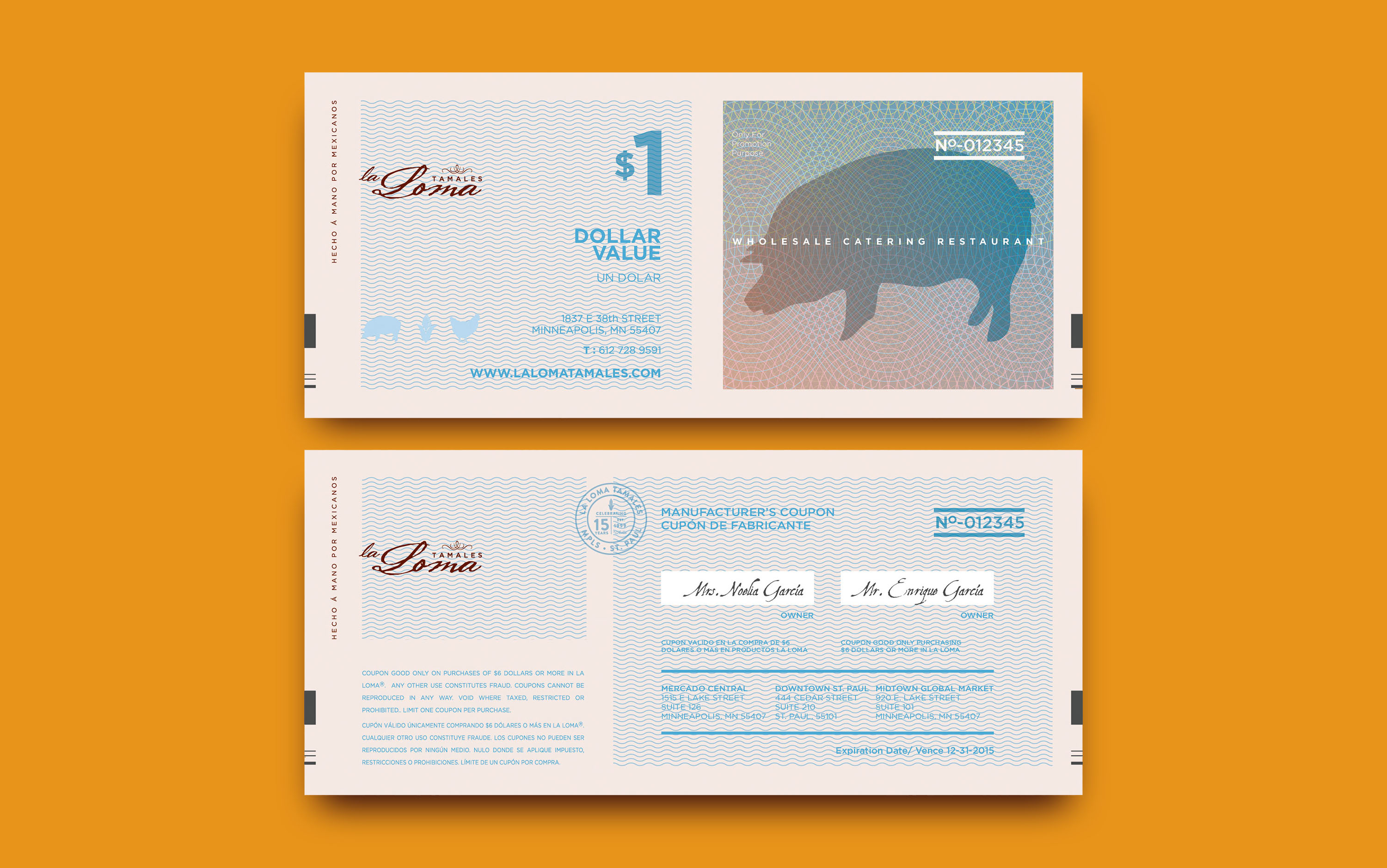 Hispanic graphic design for La Lloma